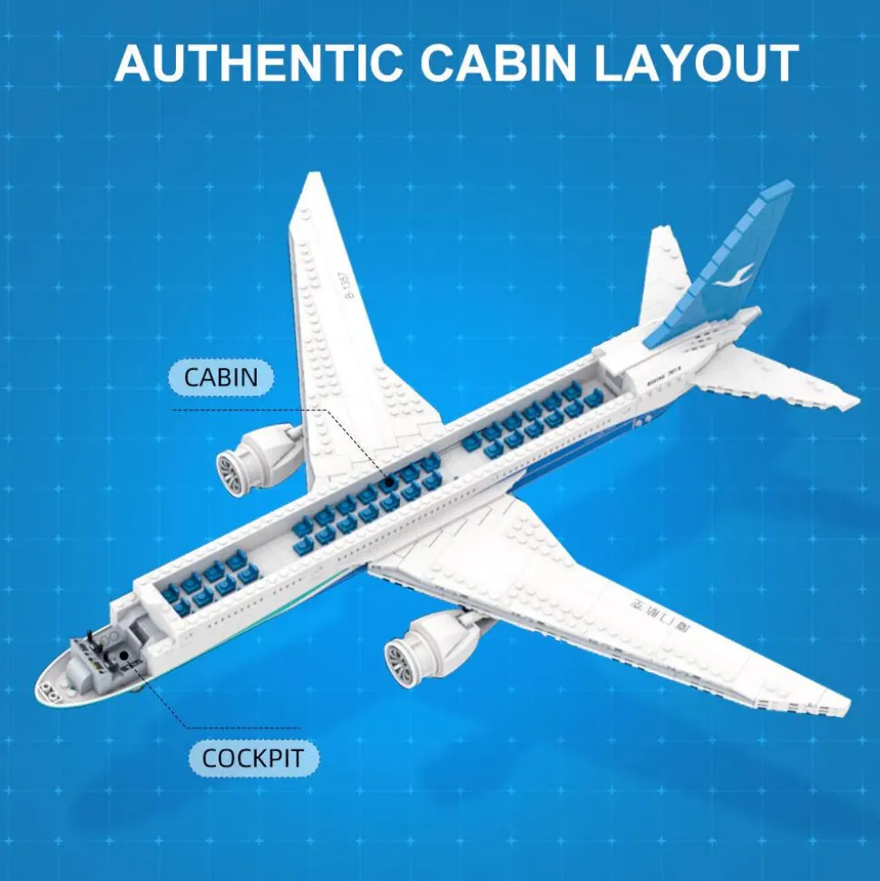 XiamenAir - Boeing 787-9 Dreamliner Building Block Construction Set (745 Pieces)