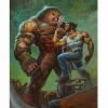 X-Men - Juggernaut vs. Wolverine Fine Art Print by Alex Horley