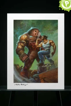 X-Men - Juggernaut vs. Wolverine Fine Art Print by Alex Horley