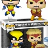 X-Men - Logan & Sabretooth Wolverine 50th Anniversary Pop! Vinyl Figure 2-Pack (Popcultcha Exclusive)