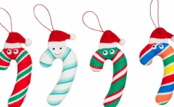Yummy World - Candy Cane 4” Plush Ornament 4-Pack